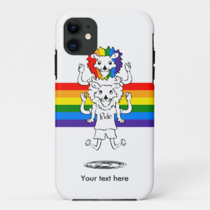 Leeuw met Gay Pride Mane Schouder Case-Mate iPhone Case