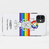 Leeuw met Gay Pride Mane Schouder Case-Mate iPhone Case (Achterkant (horizontaal))