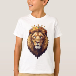 Leeuw met gouden kroon Kinder T-shirt
