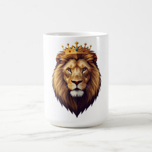 Leeuw met gouden kroon koffiemok