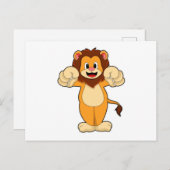 Leeuw met grote Klauwen Briefkaart (Voorkant / Achterkant)