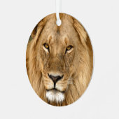 Leeuw met grote manen keramisch Ornament (Voorkant links)