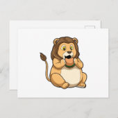 Leeuw met hamburger briefkaart (Voorkant / Achterkant)