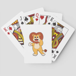 Leeuw met Hart Pokerkaarten