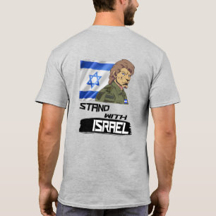 LEEUW MET ISRAËLISCHE VLAG T-SHIRT