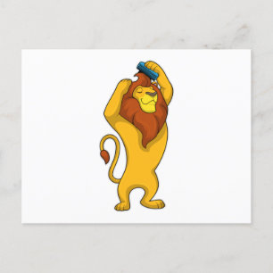 Leeuw met Kam Briefkaart