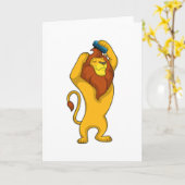 Leeuw met kam kaart (Gele Bloem)