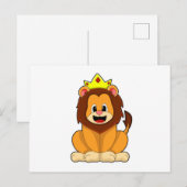 Leeuw met kroon briefkaart (Voorkant / Achterkant)