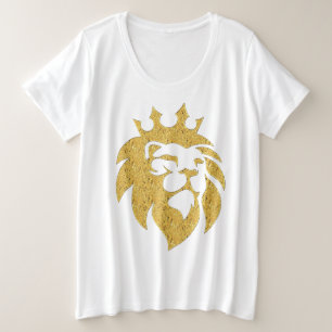 Leeuw Met Kroon - Goud Stijl 1 Grote Maat T-shirt