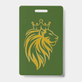 Leeuw Met Kroon - Goud Stijl 2 Badge (Achterkant)