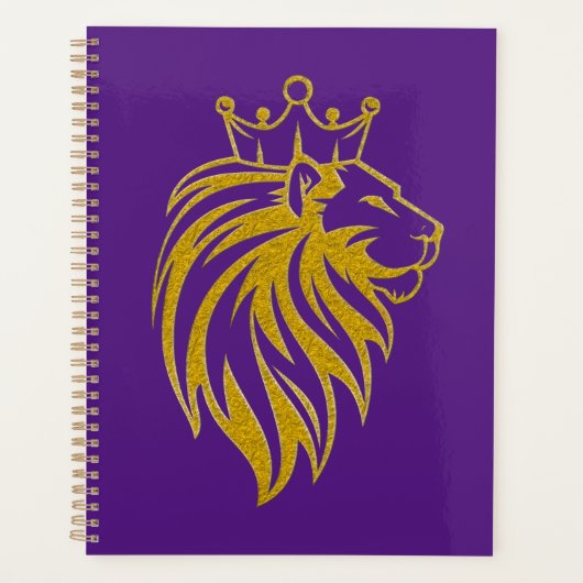 Leeuw Met Kroon - Goud Stijl 2 Planner (Voorkant)