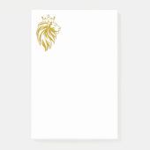 Leeuw Met Kroon - Goud Stijl 2 Post-it® Notes (Voorkant)