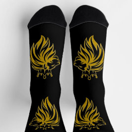 Leeuw Met Kroon - Goud Stijl 2 Sokken