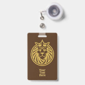 Leeuw Met Kroon - Goud Stijl 4 Badge (Voorzijde met uittrekbare clip)