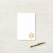 Leeuw Met Kroon - Goud Stijl 4 Post-it® Notes (Op bureau)