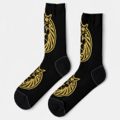 Leeuw Met Kroon - Goud Stijl 4 Sokken (Links)