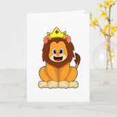Leeuw met Kroon Kaart (Gele Bloem)