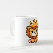 Leeuw met kroon koffiemok (Voorkant links)