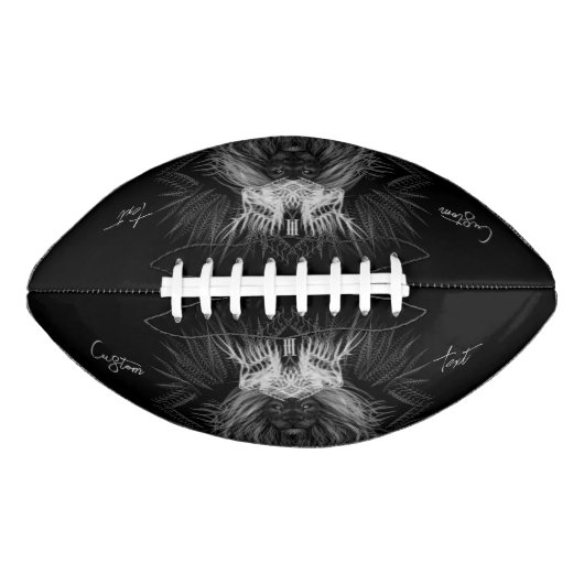 Leeuw met kroonmonogram american football (Voorkant)