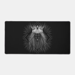 Leeuw met kroonmonogram bureaumat