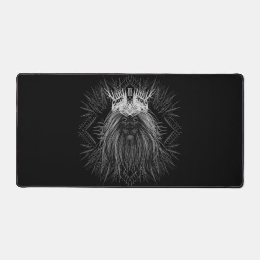 Leeuw met kroonmonogram bureaumat (Voorkant)