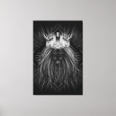 Leeuw met kroonmonogram canvas afdruk (Voorkant)