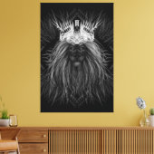 Leeuw met kroonmonogram canvas afdruk (Insitu (Woonkamer))