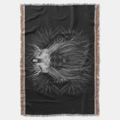 Leeuw met kroonmonogram deken (Voorkant Verticaal)