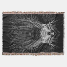 Leeuw met kroonmonogram deken