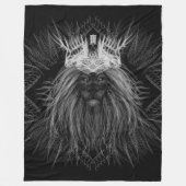 Leeuw met kroonmonogram fleece deken (Voorkant)