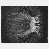 Leeuw met kroonmonogram fleece deken (Voorkant (Horizontaal))