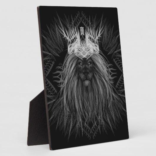 Leeuw met kroonmonogram fotoplaat (Zijkant)