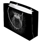 Leeuw met kroonmonogram groot cadeauzakje (Achterkant Gekanteld)