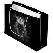 Leeuw met kroonmonogram groot cadeauzakje (Voorkant Gekanteld)
