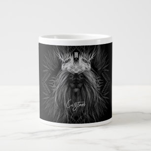 Leeuw met kroonmonogram grote koffiekop