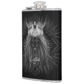 Leeuw met kroonmonogram heupfles (Links)