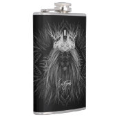 Leeuw met kroonmonogram heupfles (Rechts)