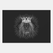 Leeuw met kroonmonogram inpakpapier vel (Voorkant)