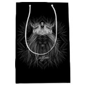 Leeuw met kroonmonogram medium cadeauzakje (Voorkant)