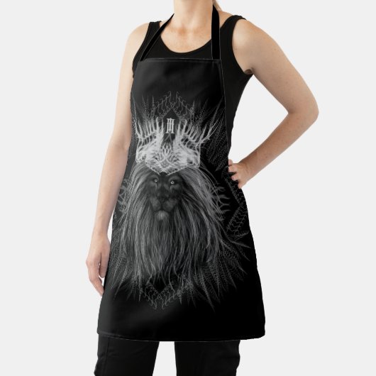 Leeuw met kroonmonogram schort (Insitu)