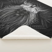 Leeuw met kroonmonogram sherpa deken (3/4)