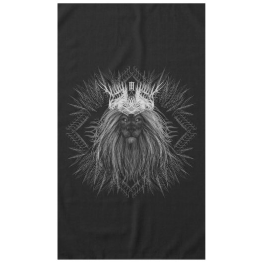 Leeuw met kroonmonogram tafelkleed (Voorkant)