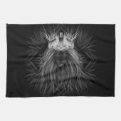 Leeuw met kroonmonogram theedoek (Horizontaal)