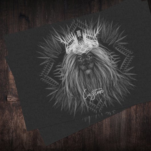 Leeuw met kroonmonogram tissuepapier