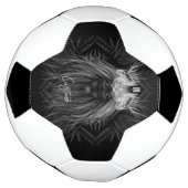 Leeuw met kroonmonogram voetbal (Gedraaid)