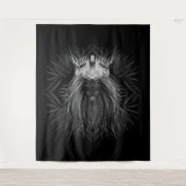 Leeuw met kroonmonogram wandkleed (Voorkant)