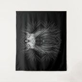 Leeuw met kroonmonogram wandkleed (Voorkant)