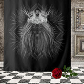 Leeuw met kroonmonogram wandkleed