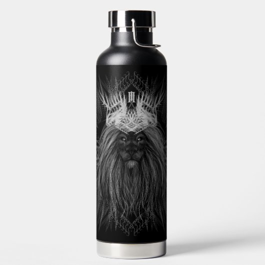 Leeuw met kroonmonogram waterfles (Links)