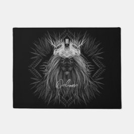 Leeuw met kroonmonogram Welkom Deurmat